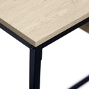 Konzolový stolík, dub/čierna, NAVARO TYP 2 Výška nábytku 75 cm