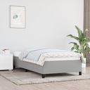 Rama łóżka, jasnoszara, 80 x 200 cm, tapicerowana Wysokość mebla 35 cm