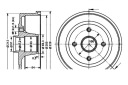 TAMBOUR FREIN OPEL CORSA C 00-09 (+ABS) (200X54MM) TIGRA TWIN TOIT OUVRANT ATEphoto 10