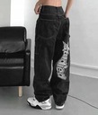 Pánske džínsy Voľné Vintage Hip Hop Streetwear Y2K Dominujúci materiál akryl