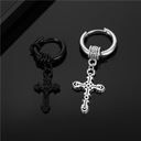 Trendy Punk Black Cross Stainless/Titanium St Materiał inny materiał