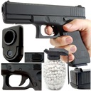 PISTOLET METALOWY NA KULKI CZARNY REPLIKA ASG +GRANAT KULEK 800szt + tarcze
