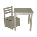STARSZAK NATURAL СТОЛ + СТУЛ С ХРАНЕНИЕМ