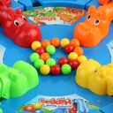 Семейная игра «Голодные бегемоты» Аркадный набор разноцветных бегемотов