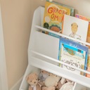 Полка для игрушек, Шкаф для книг, Детская комната, для газет, для офиса KMB56-W