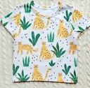 TWIGGY letnia koszulka, t-shirt w gepardy, krótki rękaw 116 Rozmiar (new) 116 (111 - 116 cm)