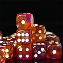 НАБОР 5 КУБИКОВ D6 ДЛЯ РПГ «СЕРДЦЕ ВУЛКАНА» ШЕСТИГРАННЫЕ КУБИКИ 1,6 СМ