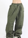 HOUZHOU Oversized Cargo Parachute Pants Women Japa, M Veľkosť M