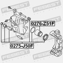 KIT DE REPARACIÓN SOPORTE DE FRENADO PARTE DELANTERA FEBEST 0275-J50F 