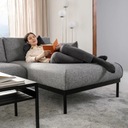 IKEA APPLARYD 4-miestna pohovka ležadlo Lejde šedá Hĺbka nábytku 93 cm