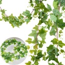 ИСКУССТВЕННАЯ ГИРЛЯНДИЯ XXL ТОЛЩИНОЙ 190 СМ ЛИСТЬЯМИ ЗЕЛЕНЫЕ УКРАШЕНИЯ СВАДЕБНЫХ СТЕН НАВЕРХА