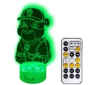 PSI PATROL RUBBLE LAMPKA NOCNA 3D LED + PILOT