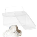 WIADRO WIADERKO PROSTOKĄTNE 5L z atestem NA ŻYWNOŚĆ przeźroczyste