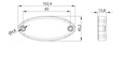 ФАРА ГАБАРИТНАЯ ПЕРЕДНЯЯ БЕЛАЯ LED (СВЕТОДИОД ) ГАБАРИТ FT-061 ОТРАЖАТЕЛЬ 12\/24V FRISTOM изображение 2