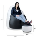 Большое кресло SAKO 500L EPS, два цвета, с подставкой для ног