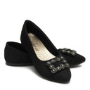 ЧЕРНЫЕ БАЛЕТКИ ЖЕНСКИЕ С ДЕКОРАЦИЕЙ LINSELISA 38