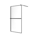 ŚCIANKA PRYSZNICOWA SZKŁO 8MM WALK-IN 110CM CZARNA WIESZAK SZYBA ESG LOFT
