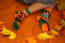 Farebné ponožky SPOXSOX Veveričky Kids 27-30 Strih ponožky