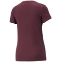 PUMA T-Shirt damski Essential Logo bordowy S Dekolt okrągły