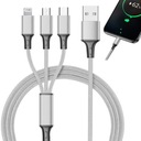 USB-КАБЕЛЬ 3 В 1 ДЛЯ ТЕЛЕФОНА LIGHTNING IPHONE КАБЕЛЬ MICRO USB TYPE-C 1,2 М