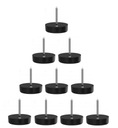 10x ОДИНАРНАЯ ГОРКА С МЕБЕЛЬНОЙ НОЖКОЙ ДЛЯ ГВОЗДЕЙ, ЧЕРНАЯ