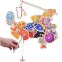 GRA DREWNIANA ŁOWIENIE RYBEK MAGNES MAGNETYCZNE