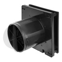 Вентилятор для ванной комнаты REY B 100 HT черный с датчиком влажности + заслонка