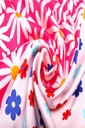 ЖЕНСКИЙ платок на шею, для волос, шарф из шелкового атласа с цветами, розовые цветы