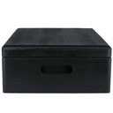 Черный деревянный ящик с ручками 40х30х14 см.