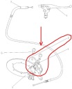 СУПОРТ ГАЛЬМА РУЧНОГО СТОЯНОЧНОГО QUAD ATV LINHAI V-TWIN 520/550/600CC  (15214753683) фото min 4