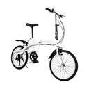 Biely 7-rýchlostný skladací bicykel z uhlíkovej ocele 20 palcov Značka Kahepo