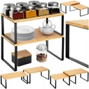 КУХОННАЯ ПОЛКА ДЛЯ СПЕЦИЙ, БАМБУК, НАСТОЛЬНАЯ ПОЛКА, ОРГАНАЙЗЕР, ПОДСТАВКА x2