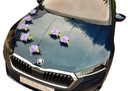 Dekoracja samochodu ozdoby na auto do ślubu FIOLET