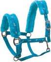 Недоуздок для лошади на меху York Softy blue Pony
