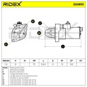 DÉMARREUR RIDEX 2S0819 1,6KW 12V VERS HONDA CIVIC VIII BERLINE COMPACTE (FN, FK)photo 8