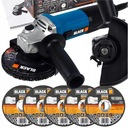 УГЛОВАЯ ШЛИФОВАЛЬНАЯ МАШИНА 125ММ 950ВТ ЧЕРНАЯ + 5 ДИСКОВ