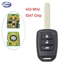 ISK DO HONDA NUEVO FIT XRV MADROSC 433MHZ ID47 CHIP 