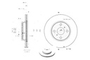 DISCO HAMULC. TOYOTA IQ 09- PARTE DELANTERA 