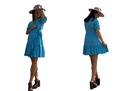 Lemonada modré obálkové šaty s volánikom 38