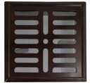 ВЕНТИЛЯЦИОННАЯ РЕШЕТКА 14 Х 14 КАРКАС С СЕТКОЙ КОРИЧНЕВЫЙ