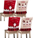 Рождественские чехлы для украшения стула, 4 шт.