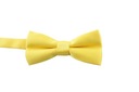 Детский галстук-бабочка, гладкий, элегантный, ПОЛУМАТОВЫЙ ЖЕЛТЫЙ.