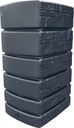 РЕЗЕРВУАР ДЛЯ ДОЖДЕВОЙ ВОДЫ Waterform Tower Stone [500 л] АНТРАЦИТ PROSPERPLAST