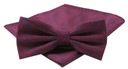 Мужской галстук-бабочка с нагрудным платком - Альти - Красный с мелким узором