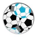 Футбольная наволочка с синими мячами 40х40 см.