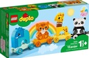 LEGO DUPLO 10955 Поезд с животными: Слон, Тигр, Жираф, Панда