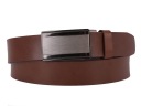 КОЖАНЫЙ ремень АВТОМАТ для джинсового костюма КОРИЧНЕВЫЙ