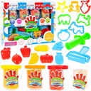 ПЛАСТИКОВОЕ ТЕСТО ТЕСТО 4 ЧАШКИ ПРИНАДЛЕЖНОСТИ ПЛАСТИКОВОЕ ТЕСТО ТЕСТО