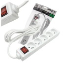 УДЛИНИТЕЛЬ С ВЫКЛЮЧАТЕЛЕМ ПИТАНИЯ 5 РОЗЕТОК 3М БЕЛЫЙ С ЗАЗЕМЛЕНИЕМ