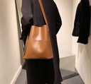 Kabelka Dámska taška na rameno Hnedá Priestranná Shopper A4 Eko Koža Výška 30 cm